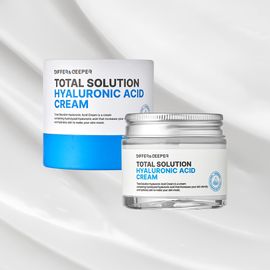 DIFFER & DEEPER Total Solution Hyaluronic Acid Cream 70g High Concentration Moisturizer for Face and Body _ Made in Korea